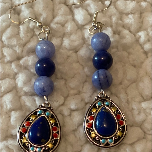 25% DROP!! Gorgeous Handmade 3” Dangle Earrings! - Picture 2 of 6